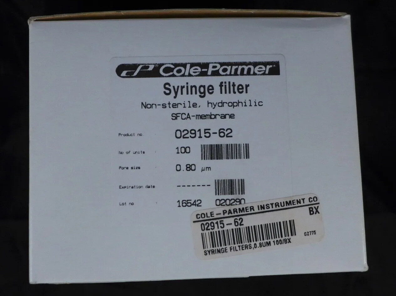 Set of 85 || COLE-PARMER Syringe Filters, Cellulose Acetate 0.80µm, 26mm dia.