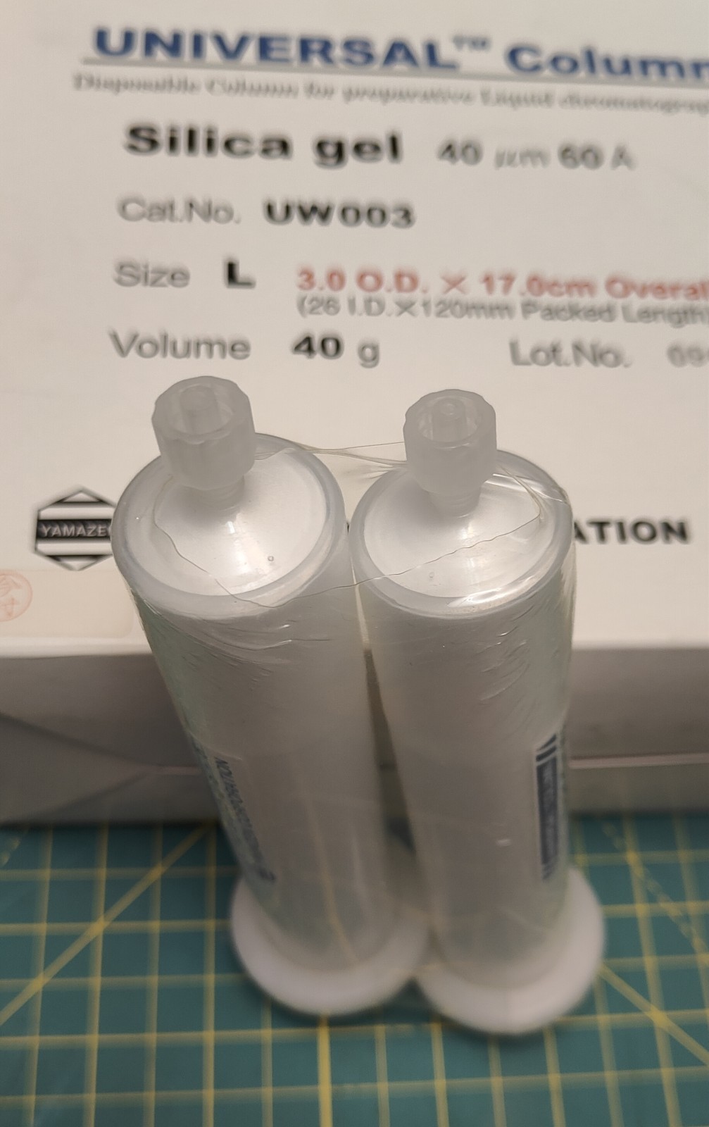 YAMAZEN CO. 40µm Universal Chromatography Column 2L Silica Gel UW003 10/PK, New