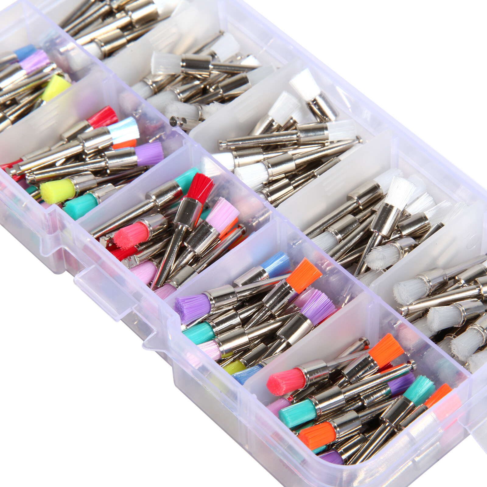200PC Dental Nylon Materials Closure Flat Polishing Polisher Prophylaxis Brushes