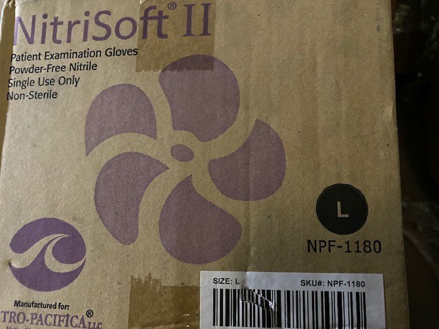 1,000 Large NitriSoft II Nitrile Disposable Exam Gloves Latex Powder Free Blue