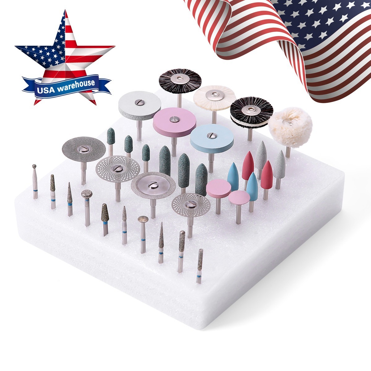 Dental Burs Polishers Composite Polishing Diamond RA Disc kit Wheels Coarse