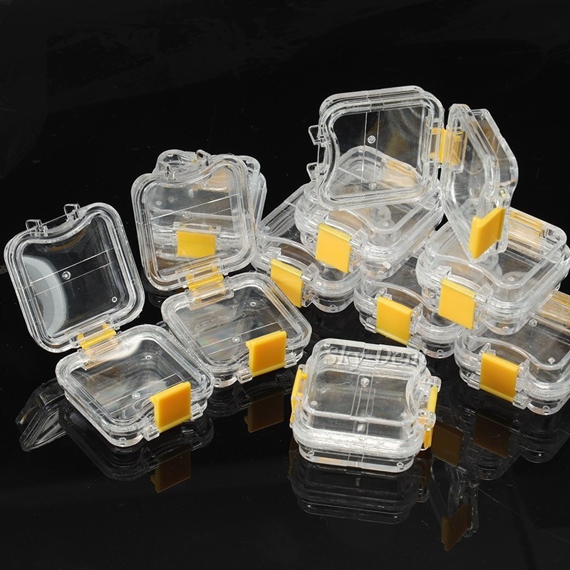 Plastic Denture Teeth Acrylic Membrane Hinged Display Case Jewelry Storage Box