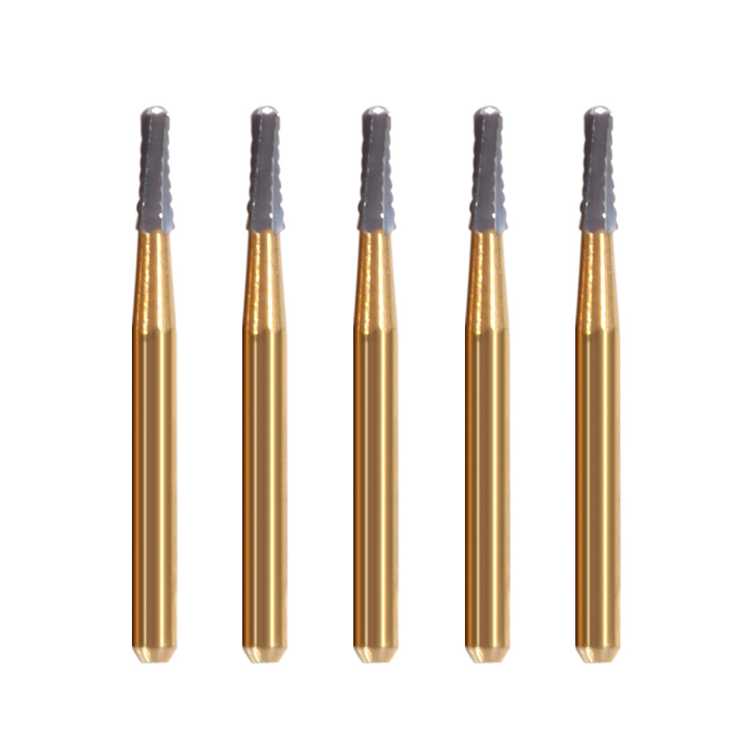 US Dental Burs Tapered Fissure Head Carbide Bur FG Metal Cutting High Speed