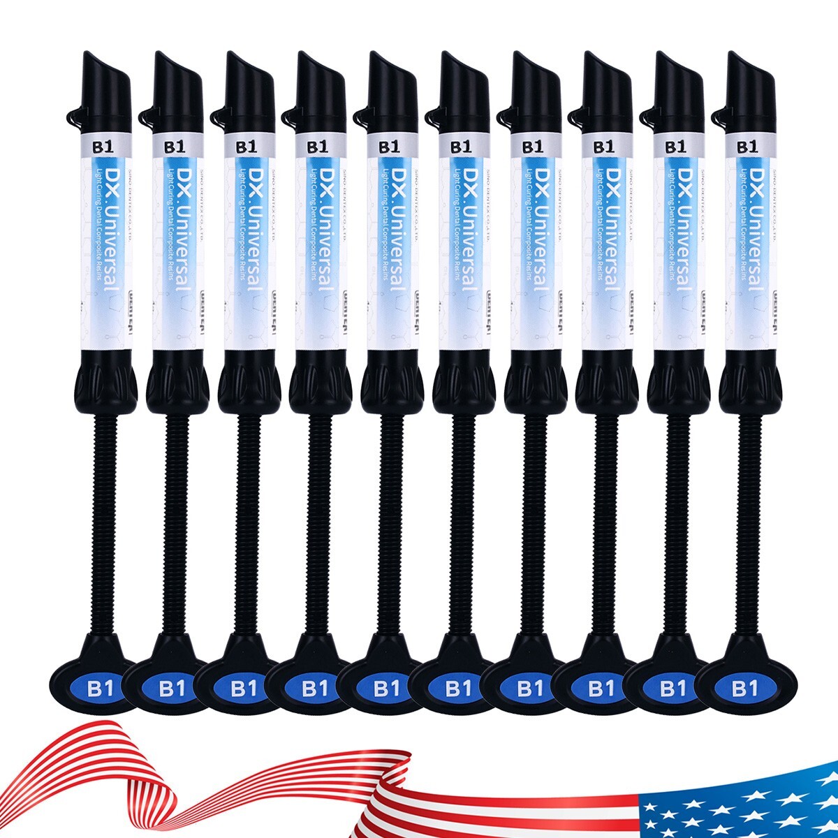 10Pcs Dental Univeresal Light Cure Veneer Composite Resin Shade B1 4g/Syringe