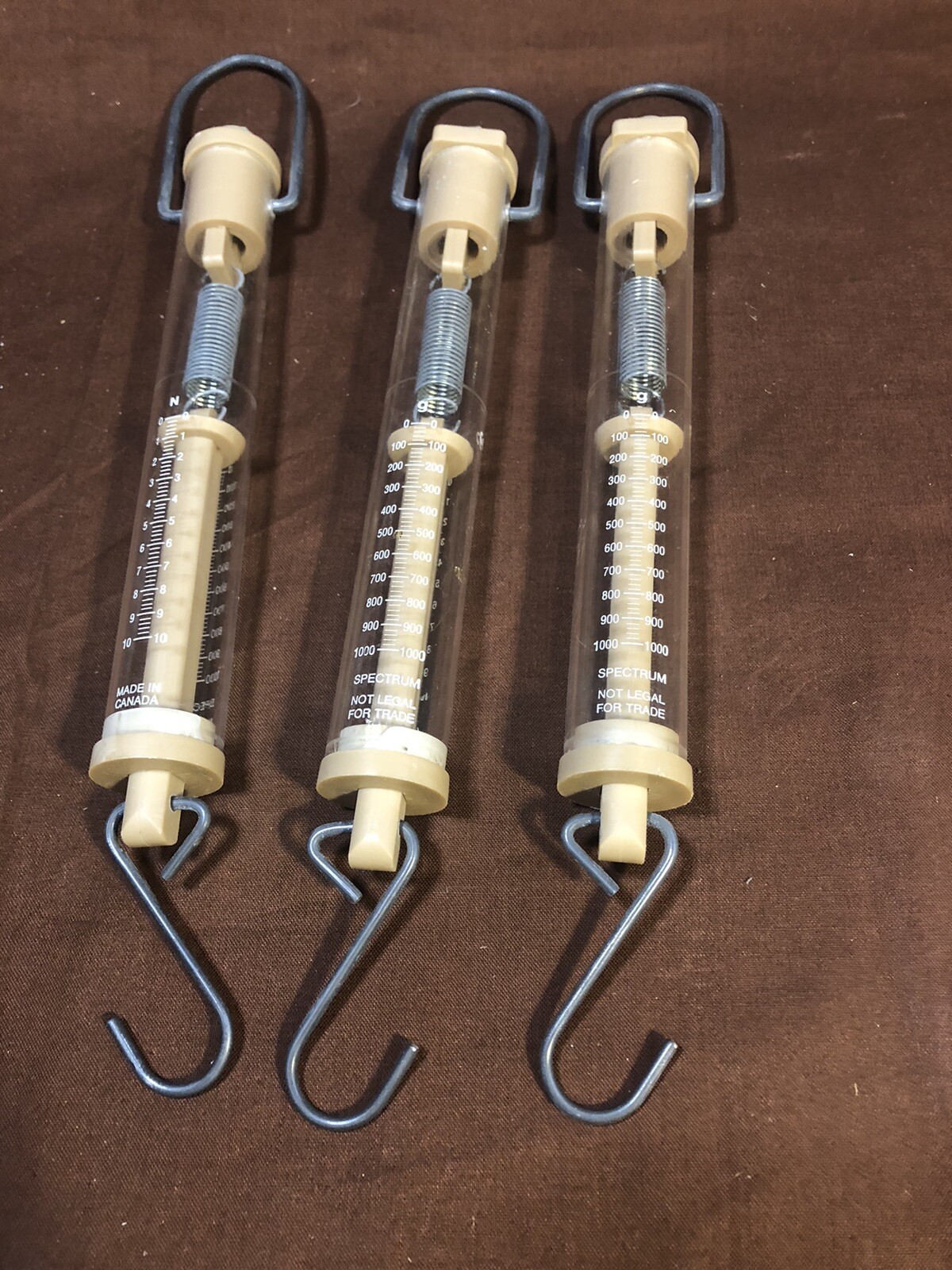 Set Of 3, Tubular Spring Scale 1000 G 10 N Meters