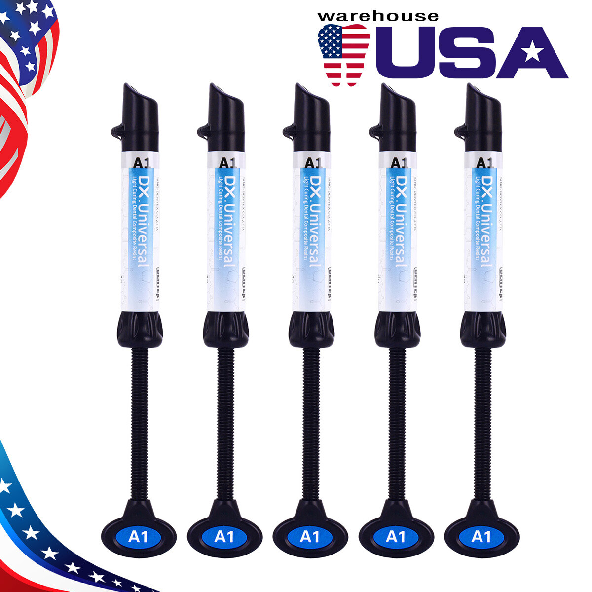 Dentex Dental Universal Light Cure Composite Resin A1 Shade 4g/Syringe