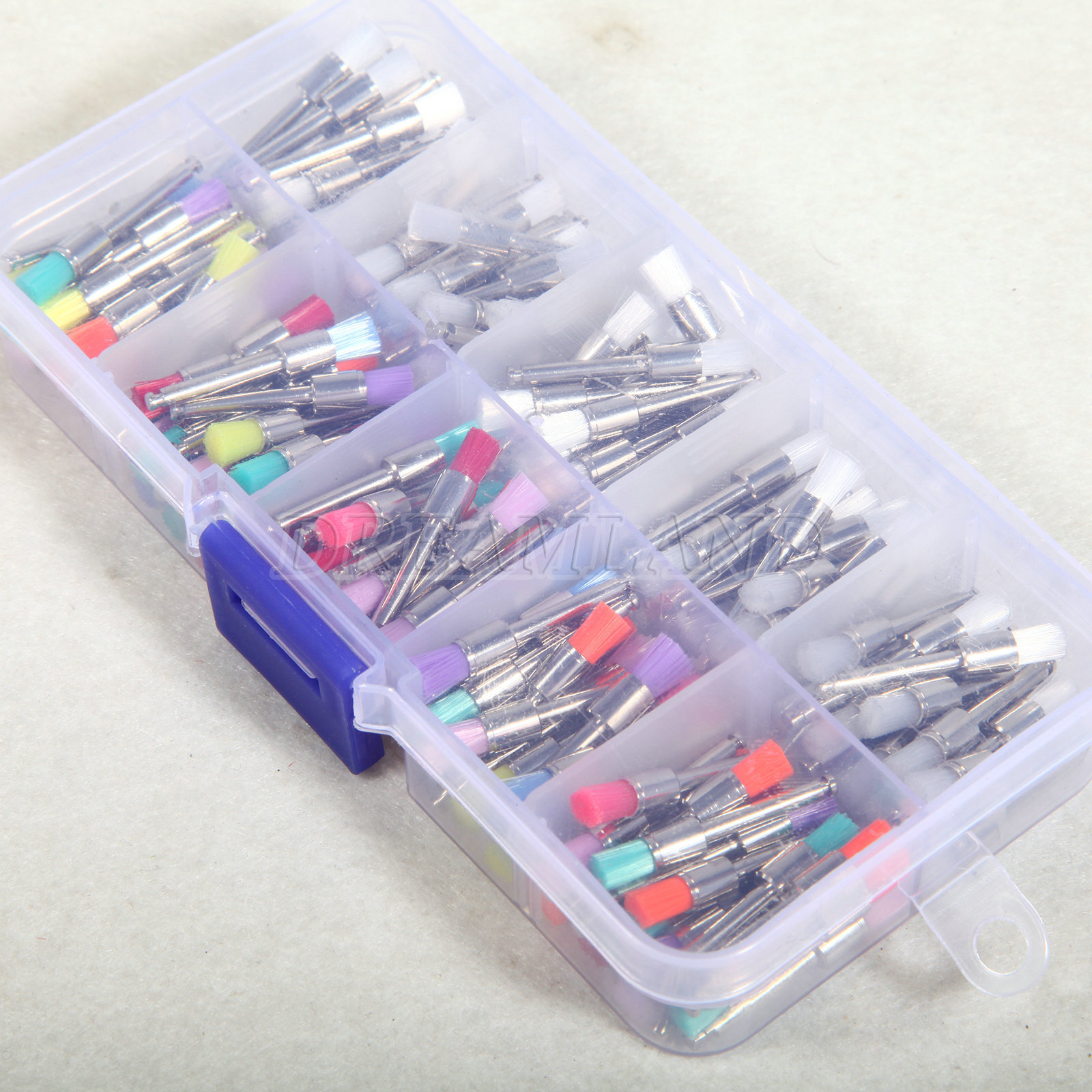 200PC Dental Nylon Materials Closure Flat Polishing Polisher Prophylaxis Brushes