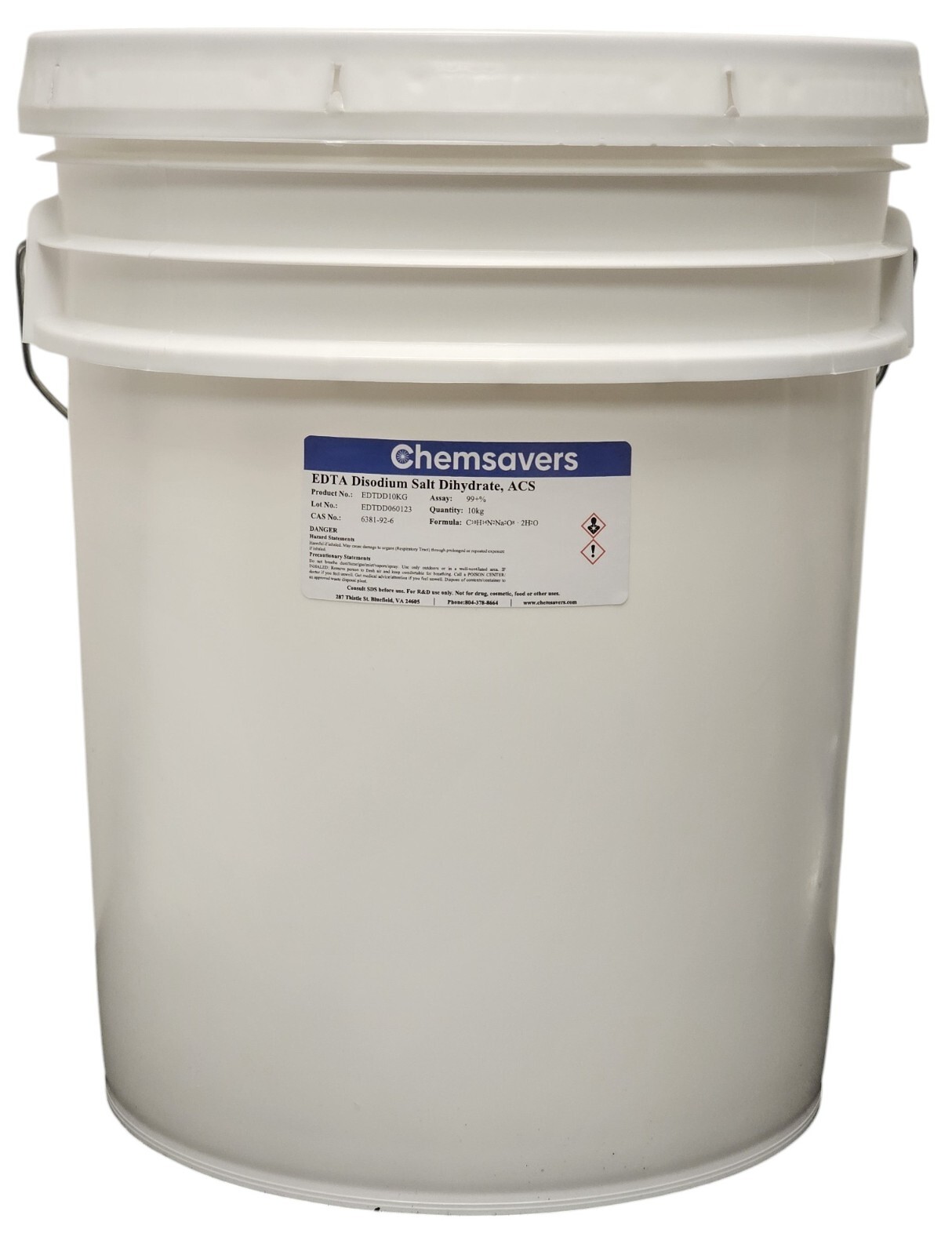 EDTA Disodium Salt Dihydrate, ACS, 99+%, 10kg