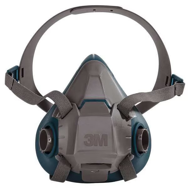 3m Half Mask Respirator, Rugged Comfort 6500, Not Rated, Bayonet, Size, L 0
