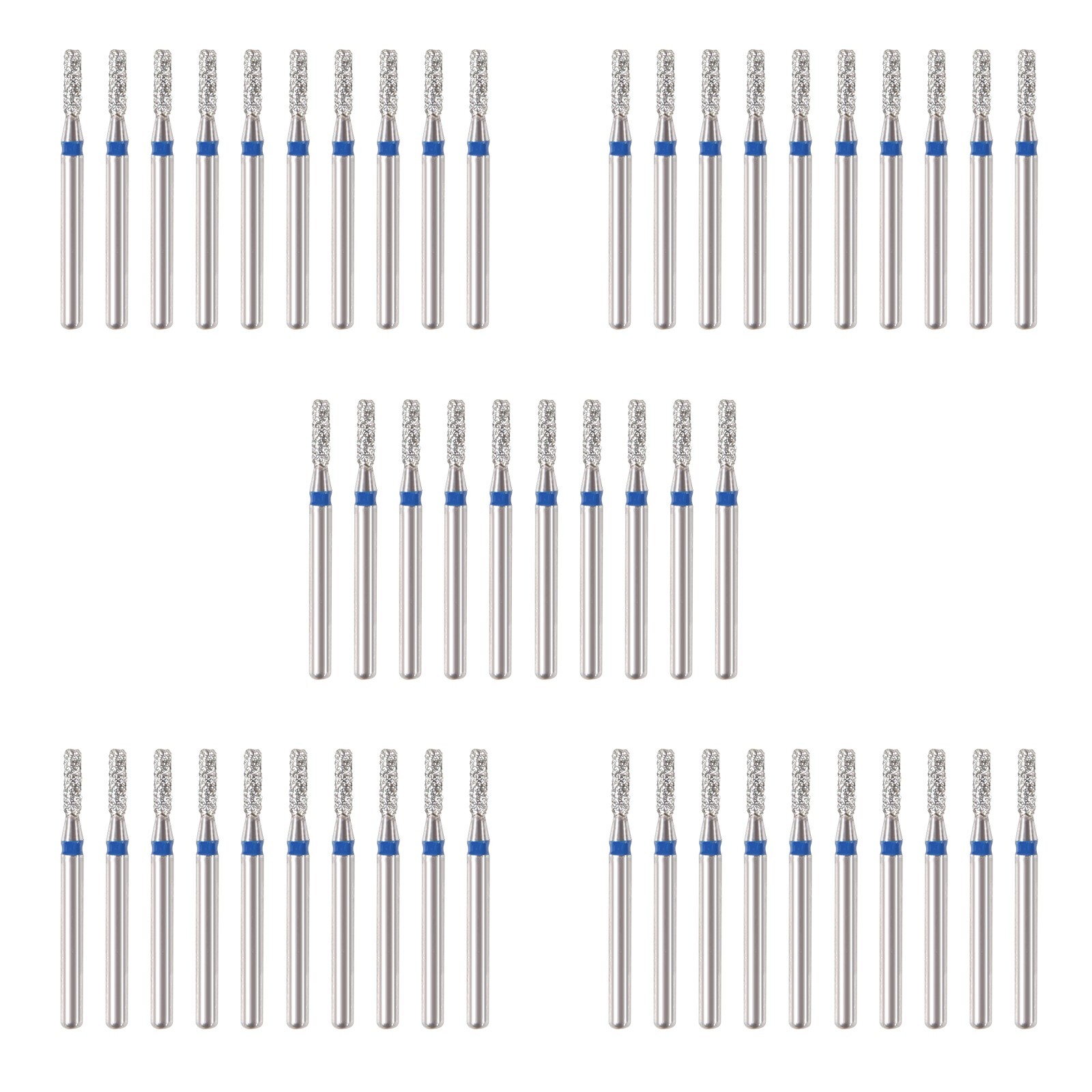 50Pcs Dental Diamond Burs FG Flat End Cylinder SF-31 Super Coarse for High-speed
