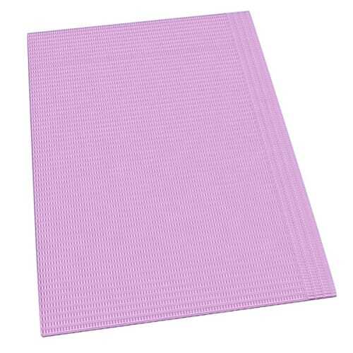 MARK3 Lavender Patient Bibs 13″ x 19″, 2-ply paper/1-ply poly, 500/bx