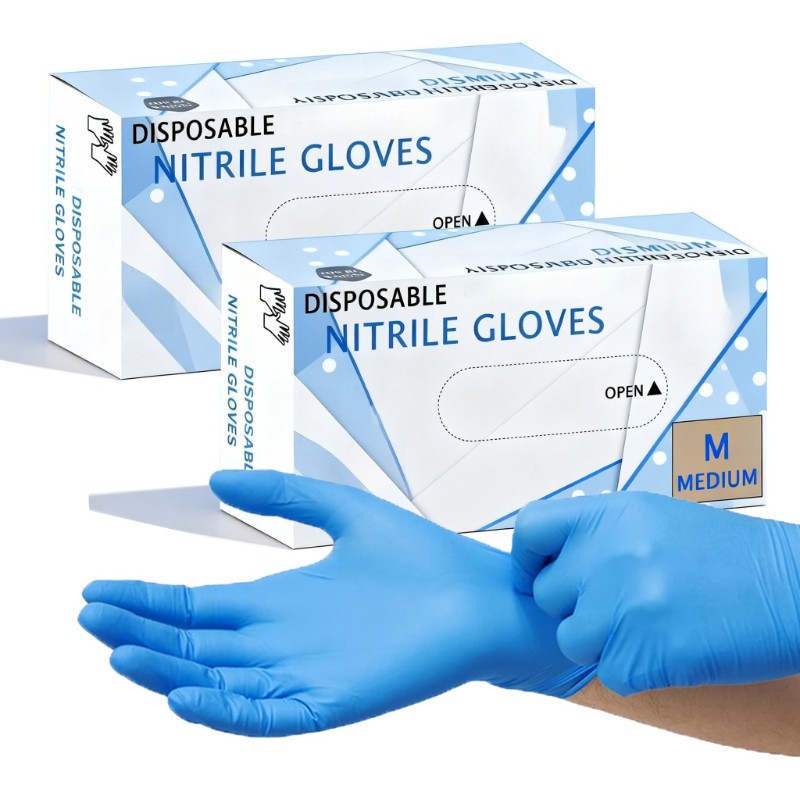 10-100PCS Blue Nitrile Gloves Disposable Home Cleaning, Stain Resistant Tool