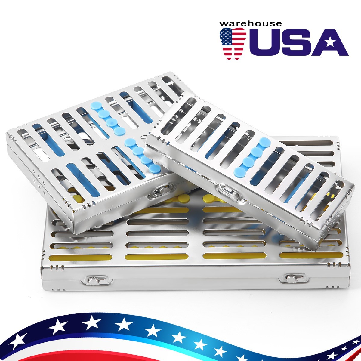 Dental Surgical Sterilization Instrument Tray Rack Autoclavable Disinfection Box