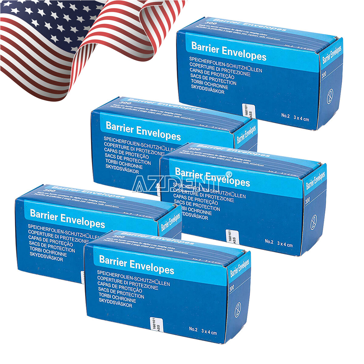 Dental Digital X-Ray Barrier Envelopes for Scan X Phosphor Plate Sizes 2 PE