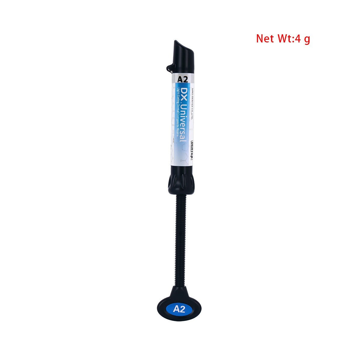 DENTEX Dental Universal Light Cure Composite Resin A2 Shade 4g/Syringe USA