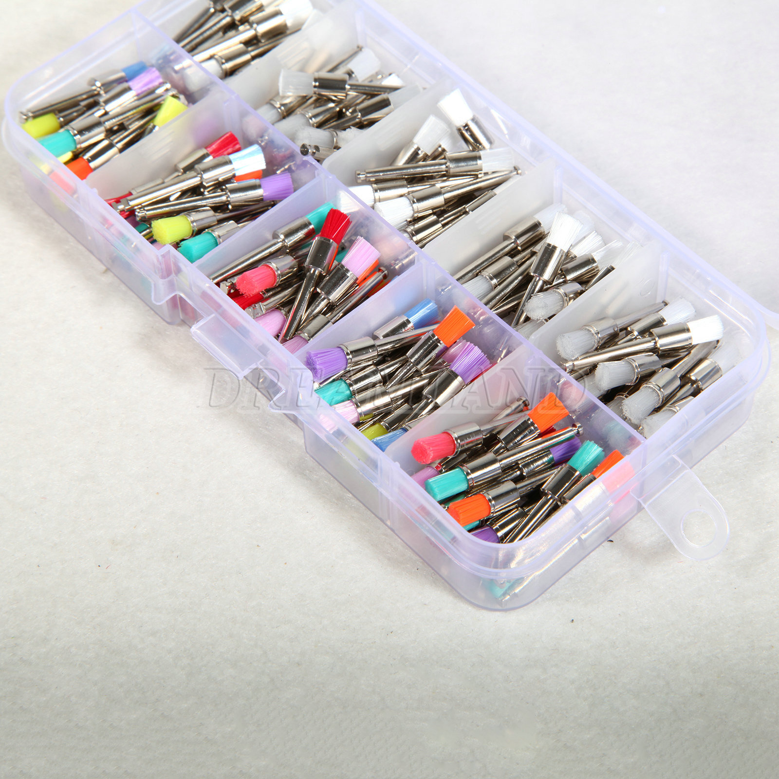 200PC Dental Nylon Materials Closure Flat Polishing Polisher Prophylaxis Brushes