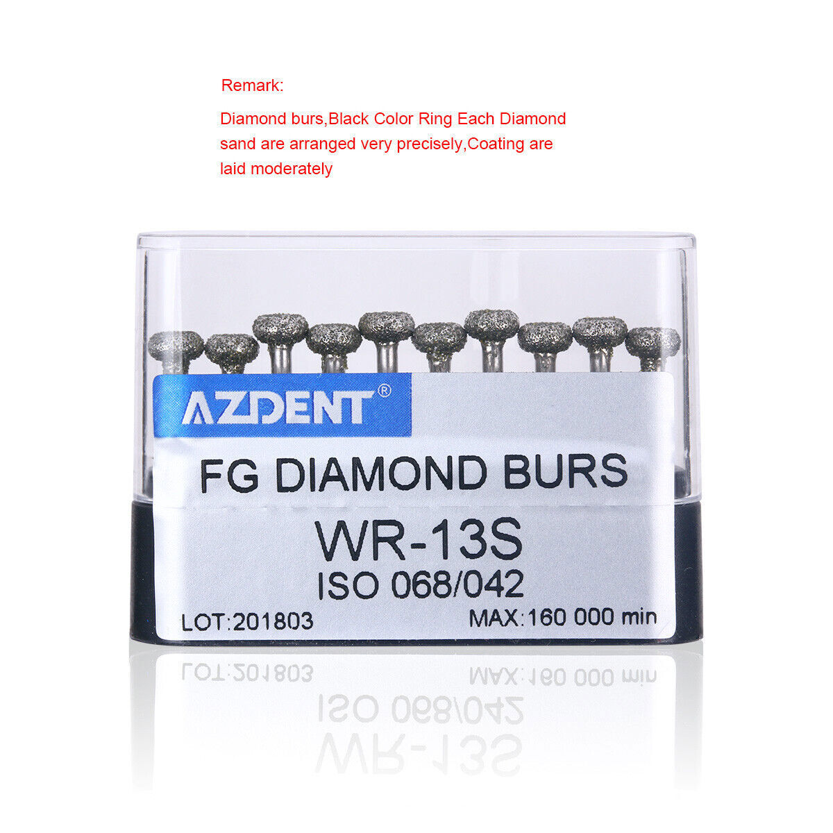AZDENT Dental Super Coarse Diamond Burs FG Bur for High Speed Handpiece 10pc/box