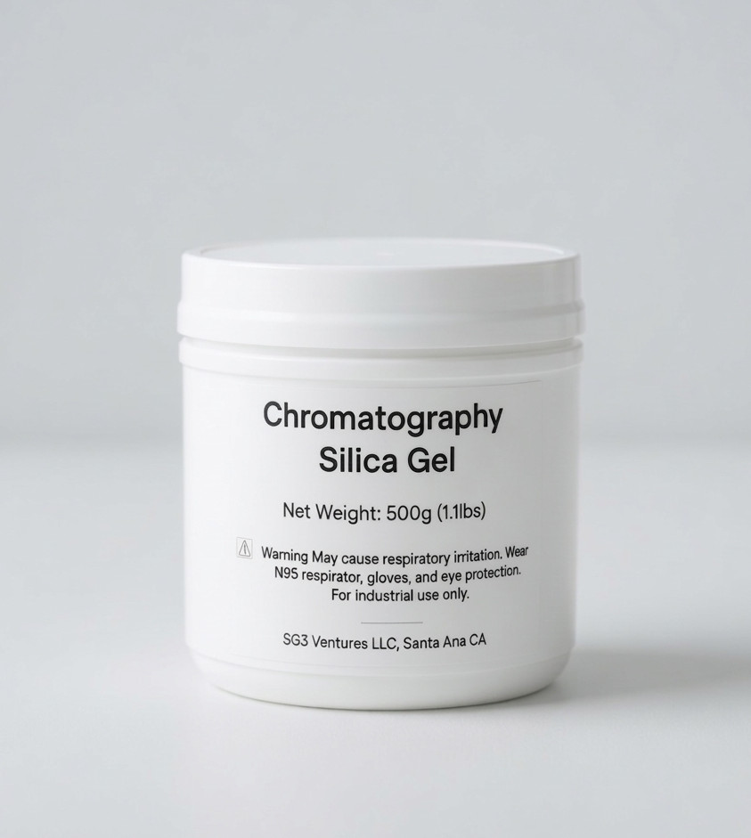 Chromatography Silica Gel 500G – 300-400 Mesh 60A Pore CRC 99% SiO2 Lab Grade