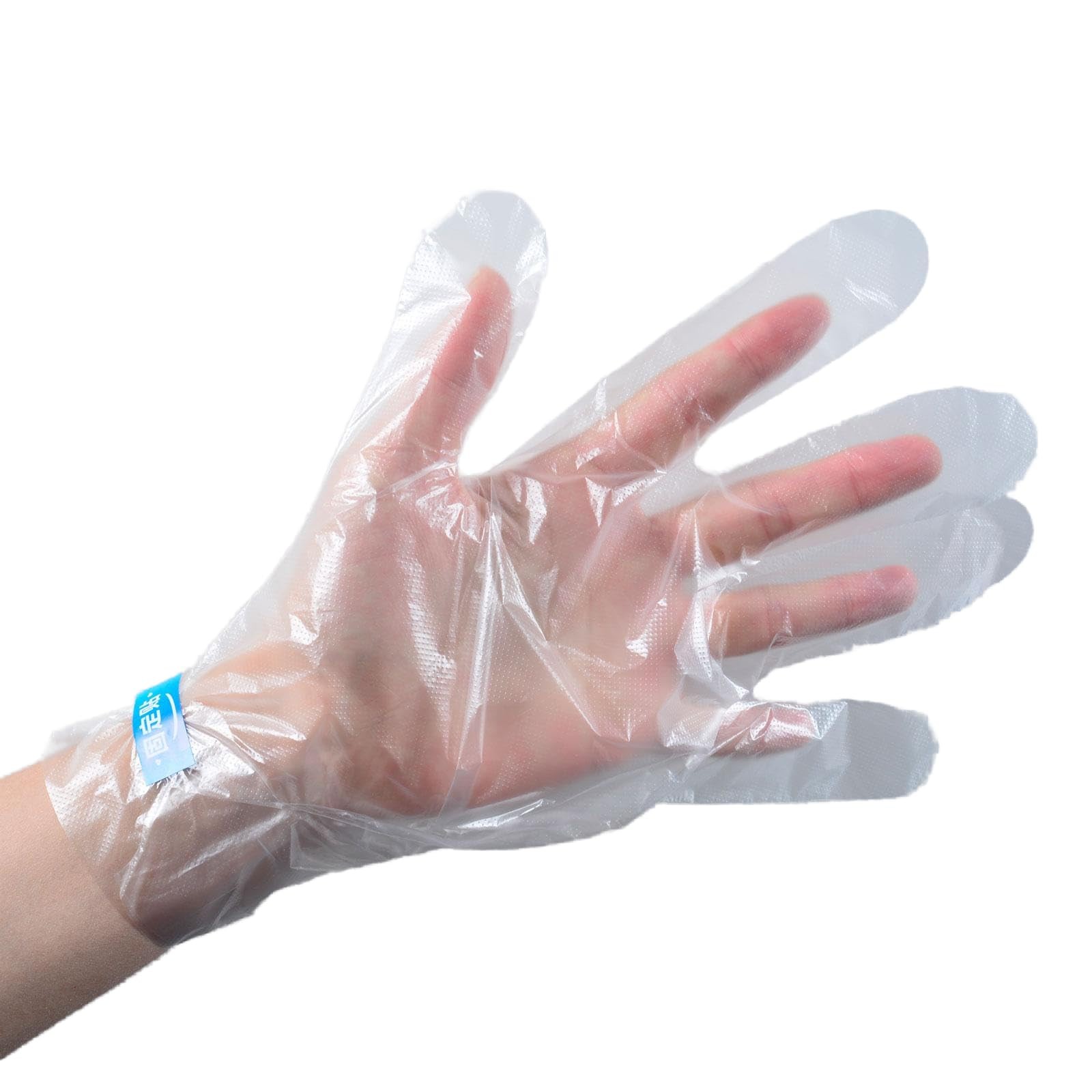 Disposable Plastic Hand Gloves, 50 Pairs (Pack of 100), Thick, Transparent, H…