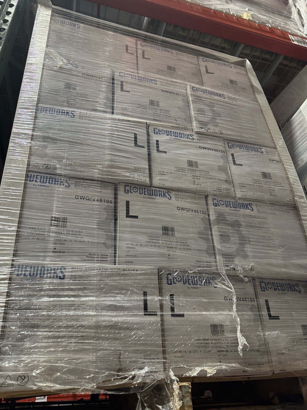 GLOVEWORKS Blue Disposable Industrial Gloves 5 Mil, Latex-Free, CASE