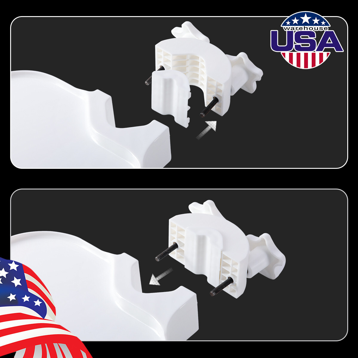 Dental Plastic Post Mounted Tray Table Chair Accessories For Dental Chair