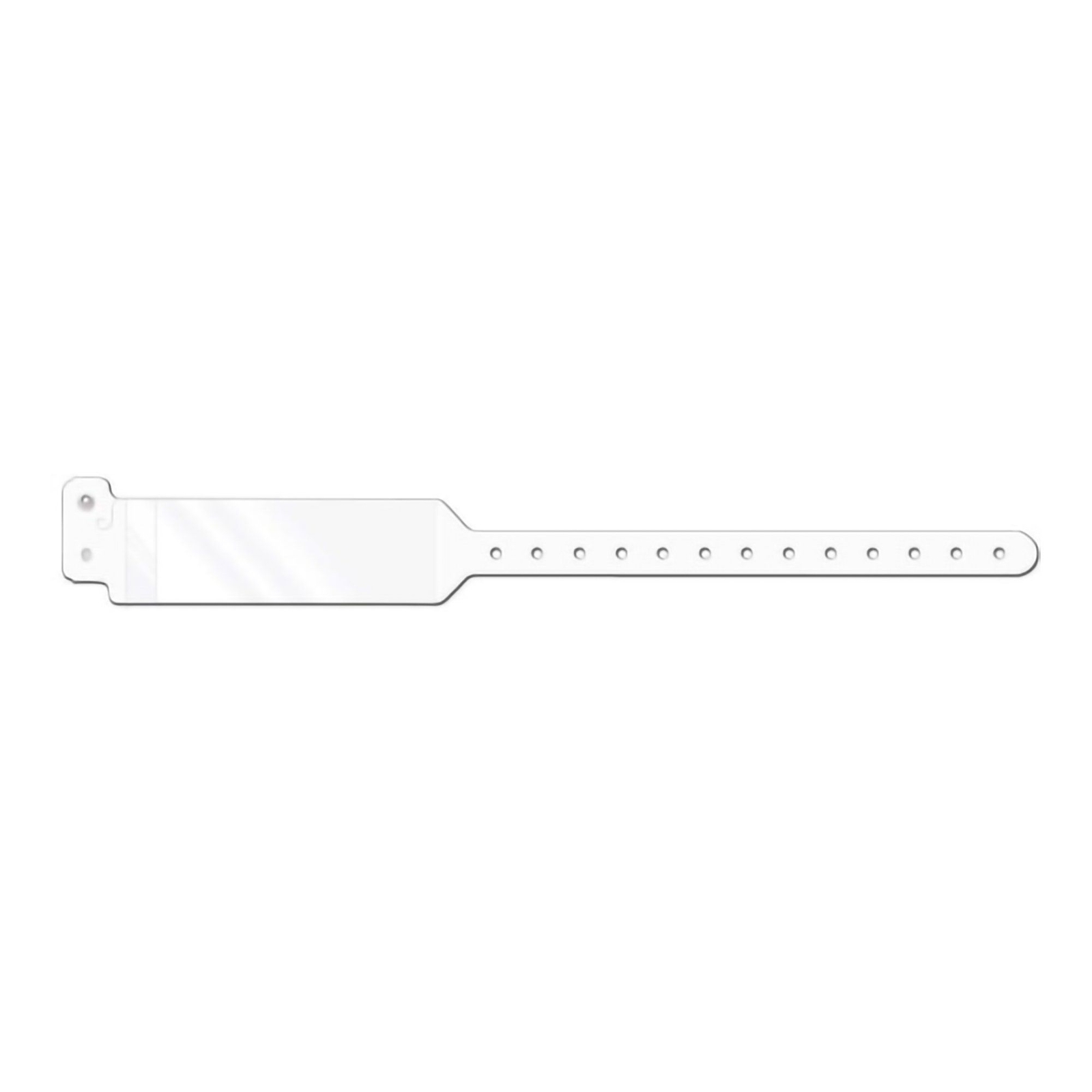 Conf-id-ent Identification Wristband with Shield, 1-1/4 x 11-3/4 Inch, White
