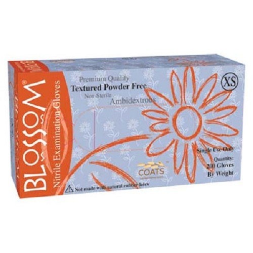 Blossom BM-44895-C-NIT-PF Nitrile Gloves C.O.A.T.S. Extra Small Dawn Blue 200/Bx