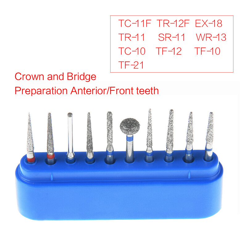 5 Kits AZDENT Dental Diamond Burs Set FG Polishing Kit for High Speed handpiece