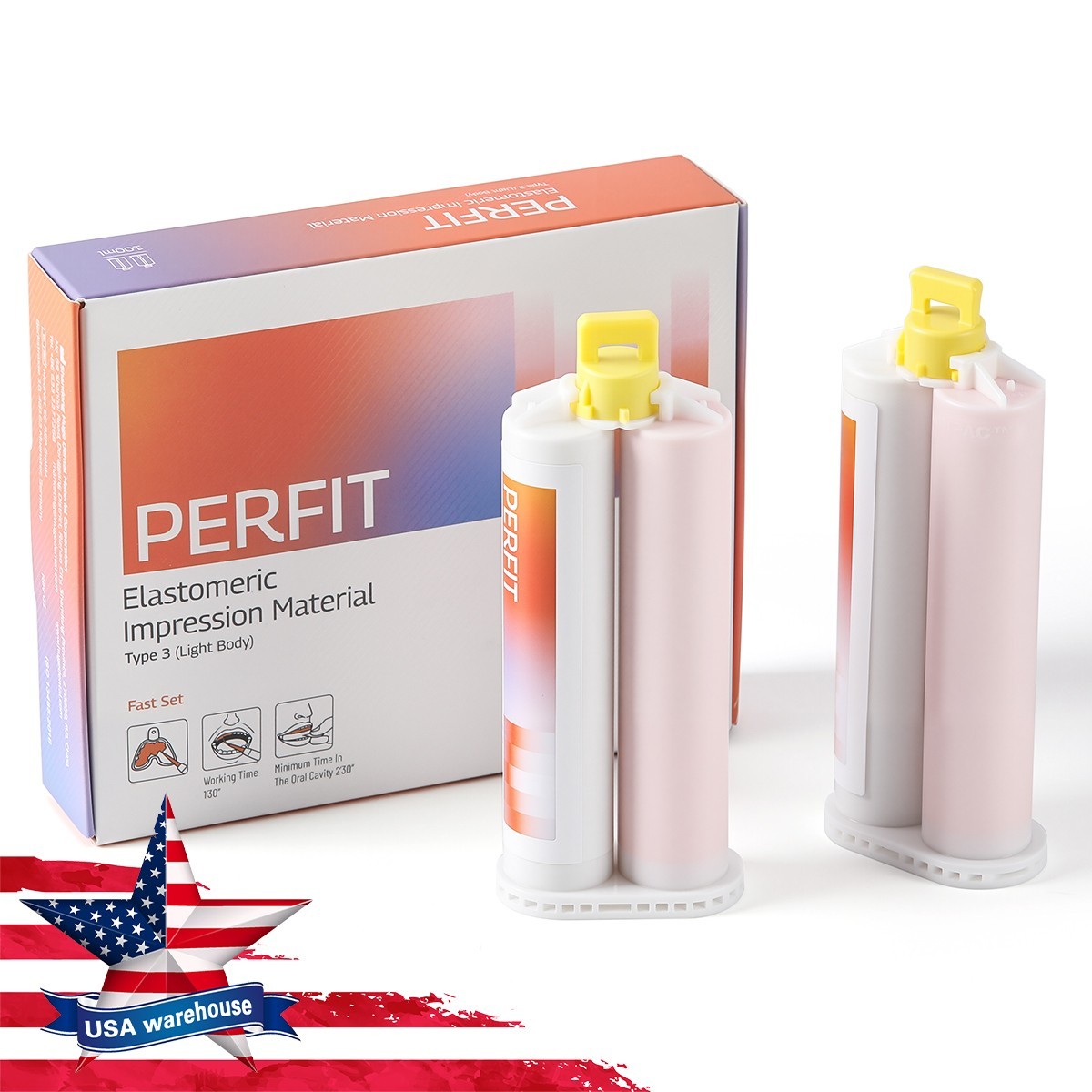 Dental Elastomeric Impression Material Fast/Normal Set Type 1/2/3 Dispenser-Mix