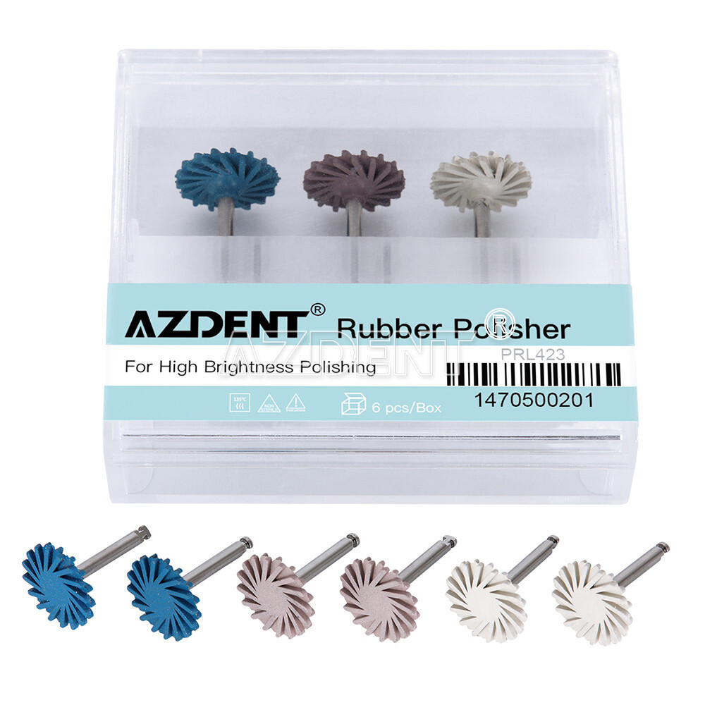 6pcs Rueda de disco de pulido del sistema de diamante compuesto dental AZDENT