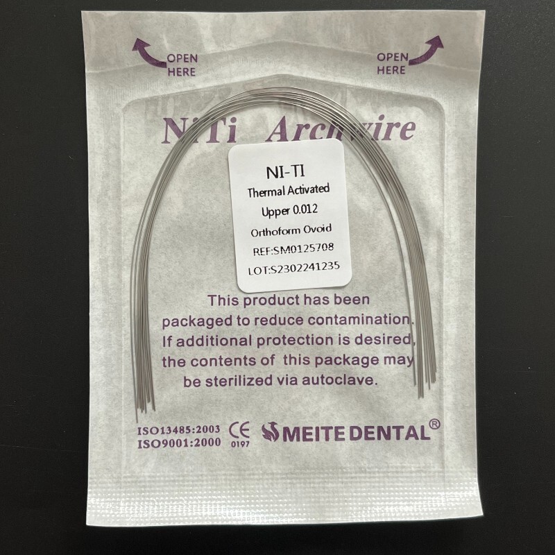 5 Packs Dental Orthodontic Thermal Activated Niti Round Arch Wires Ovoid Form