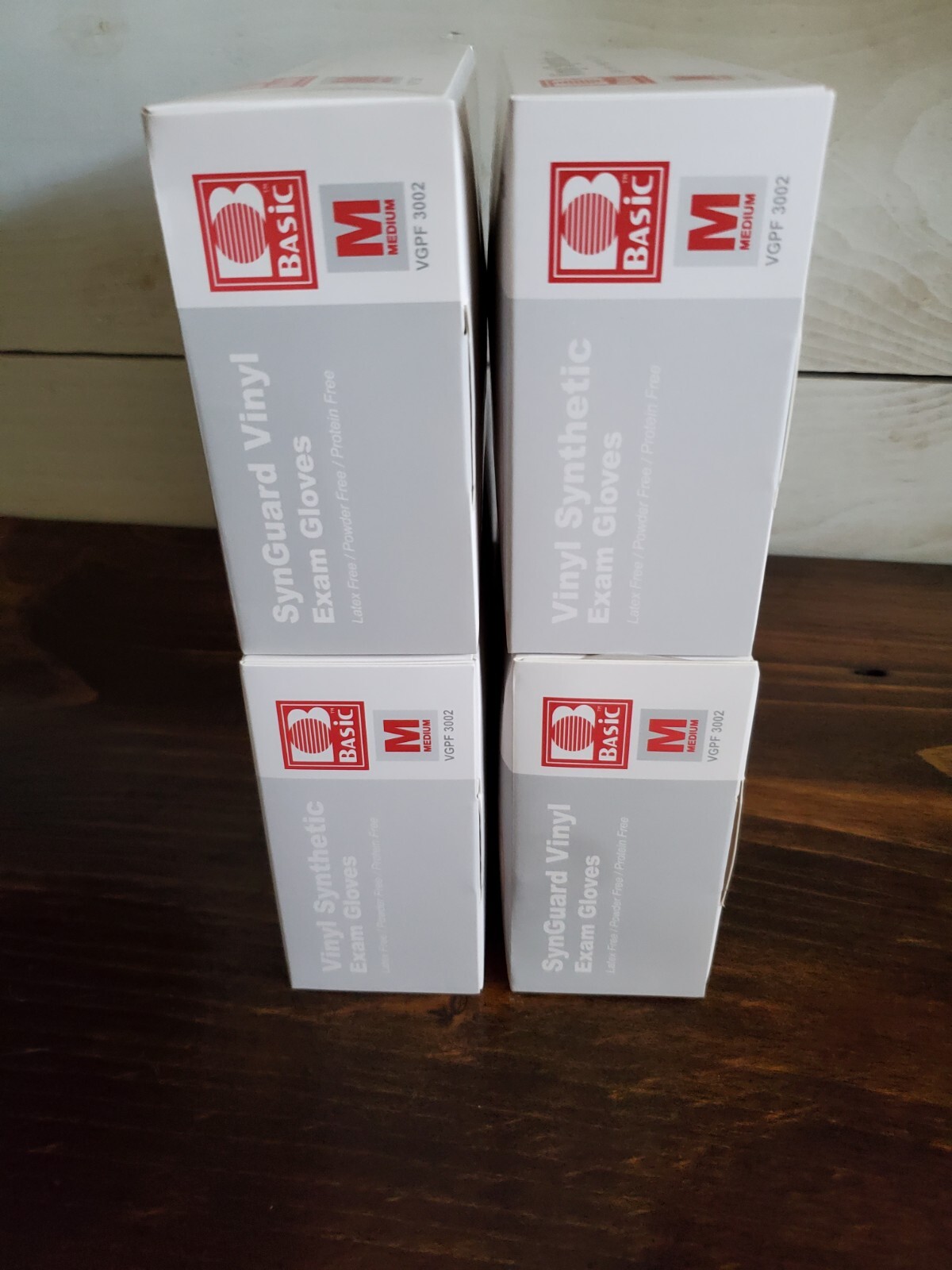 Basic Synguard Vinyl Powder-Free Exam Gloves MEDIUM 100 Ct VGPF 3002 (4 Boxes)