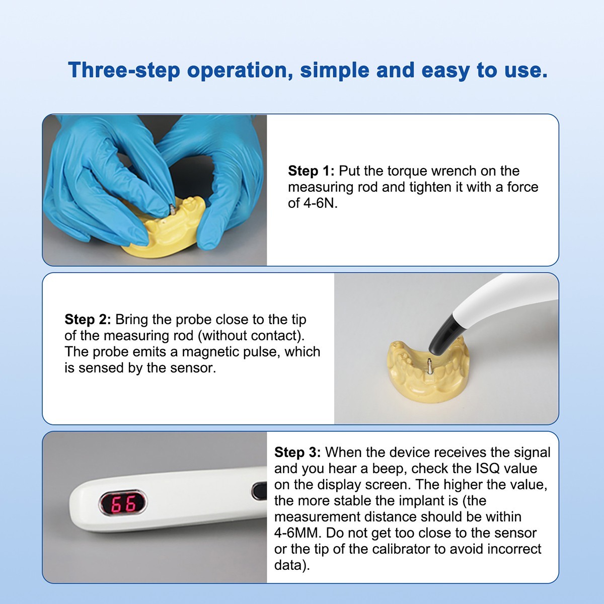Dental Osstell Beacon ISQ Implant Stability Meter Osseointegration Monitor WJ