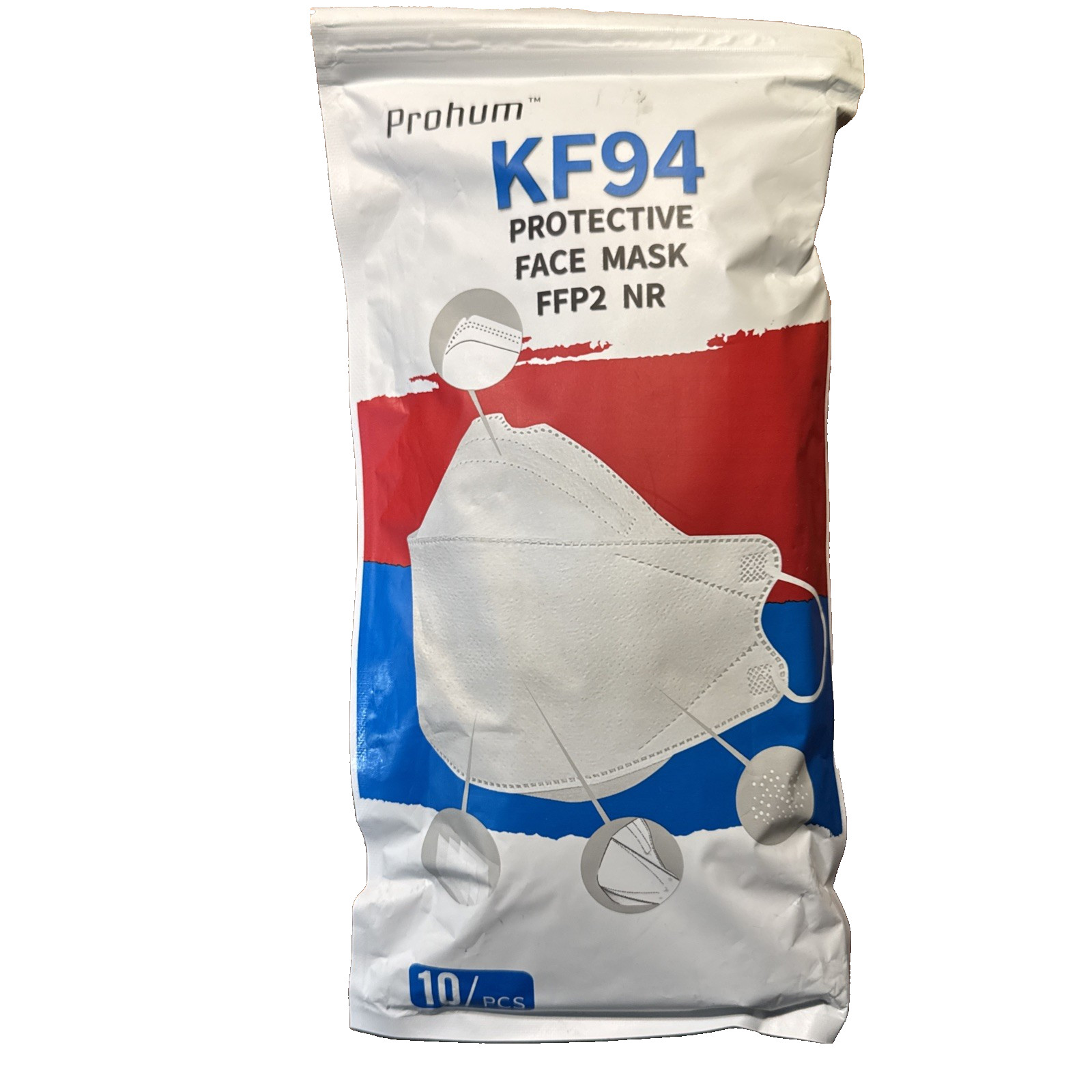 Prohum KF94 Protective Face Masks FFP2 NR Disposable Masks 10 Pack New
