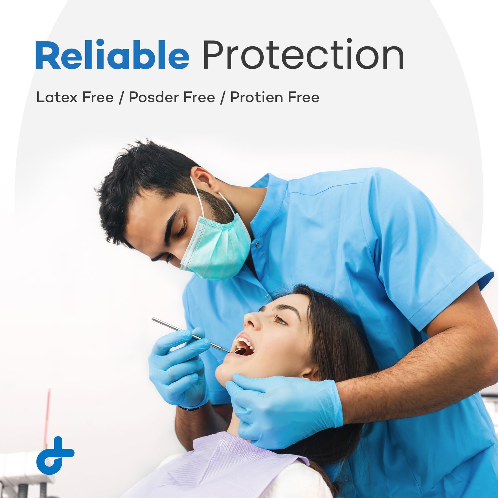 Dealmed Small Sky Blue Nitrile Exam Gloves 1000 Bulk Powder Latex Free