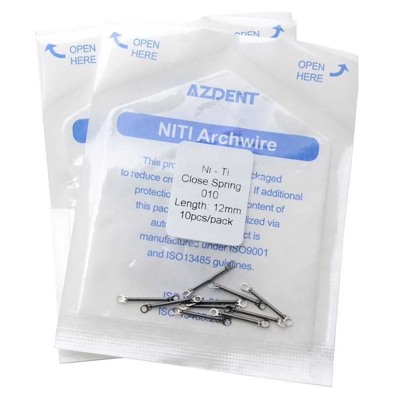 AZDENT Dental Orthodontic Niti Closed Coil Spring High Resilience 10pcs/pack