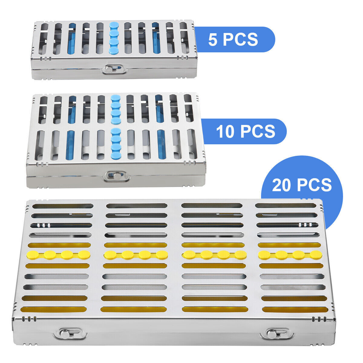 Dental Instrument Disinfection Box Medical Sterilization Case Cassette Rack 5/10