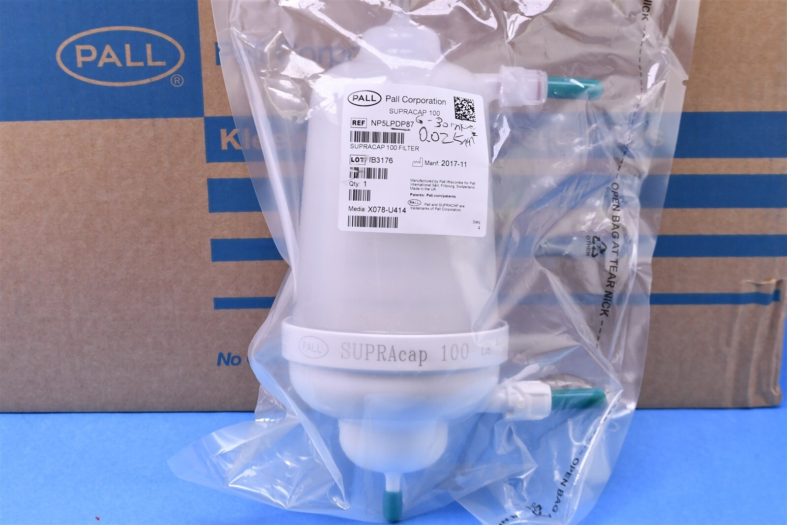 Pall Supracap 100 Depth Filter Capsule 5″ P/N: NP5LPDP87 Media Grade PDP8