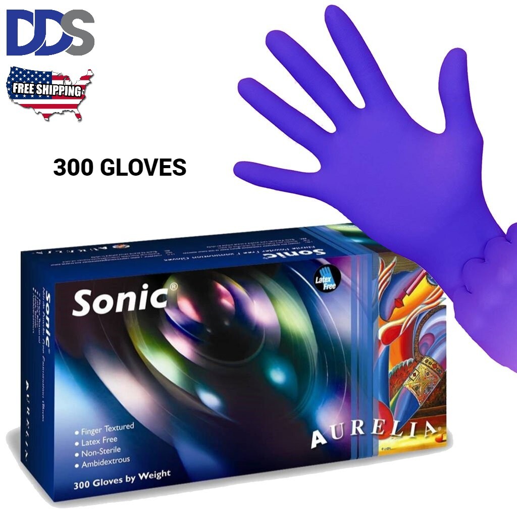 Aurelia Sonic Nitrile Exam Gloves: Small 300/Bx (Brand New & Fast shipping)