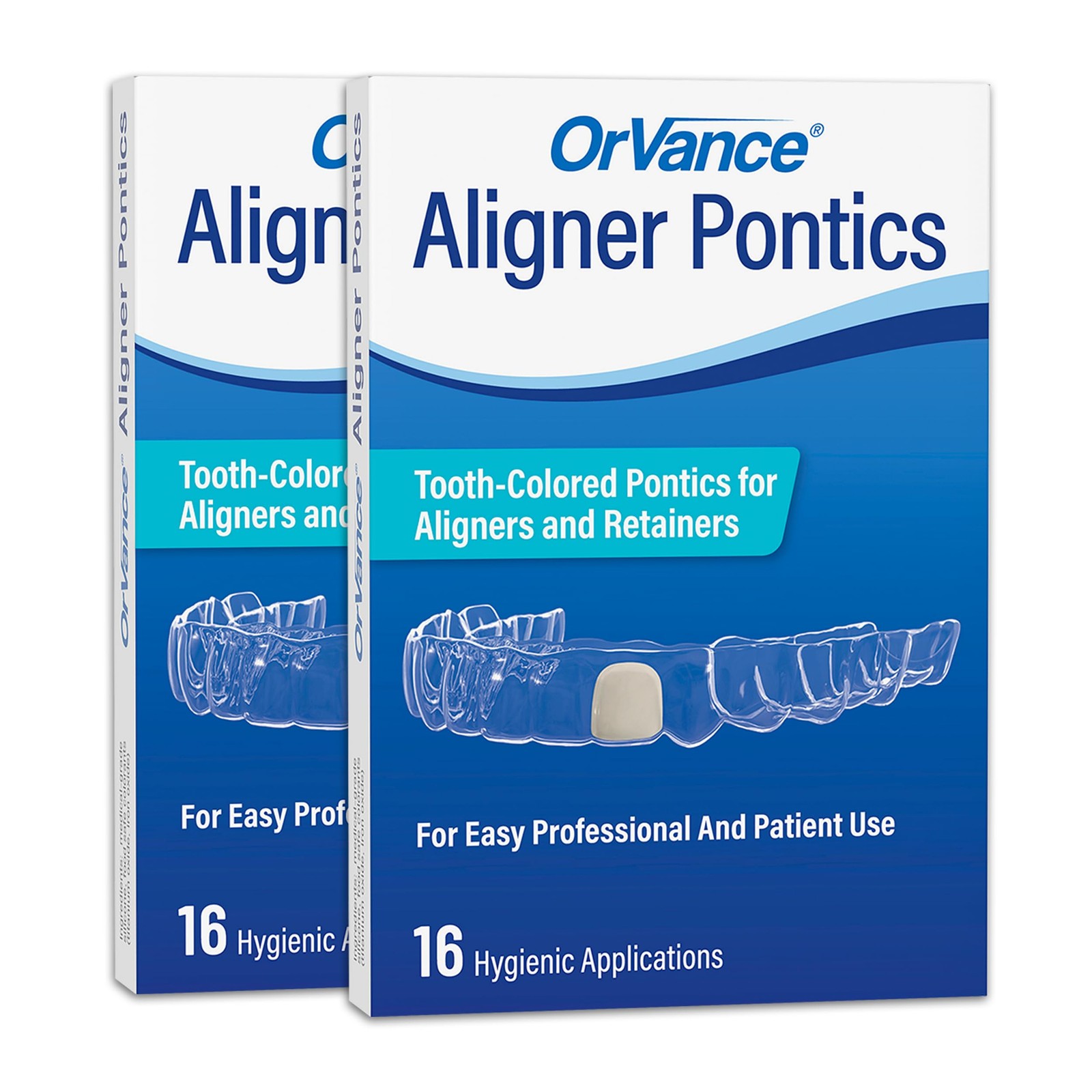 Aligner Pontics – (Medium) Shade (32 Count) | Temporary Tooth Replacement