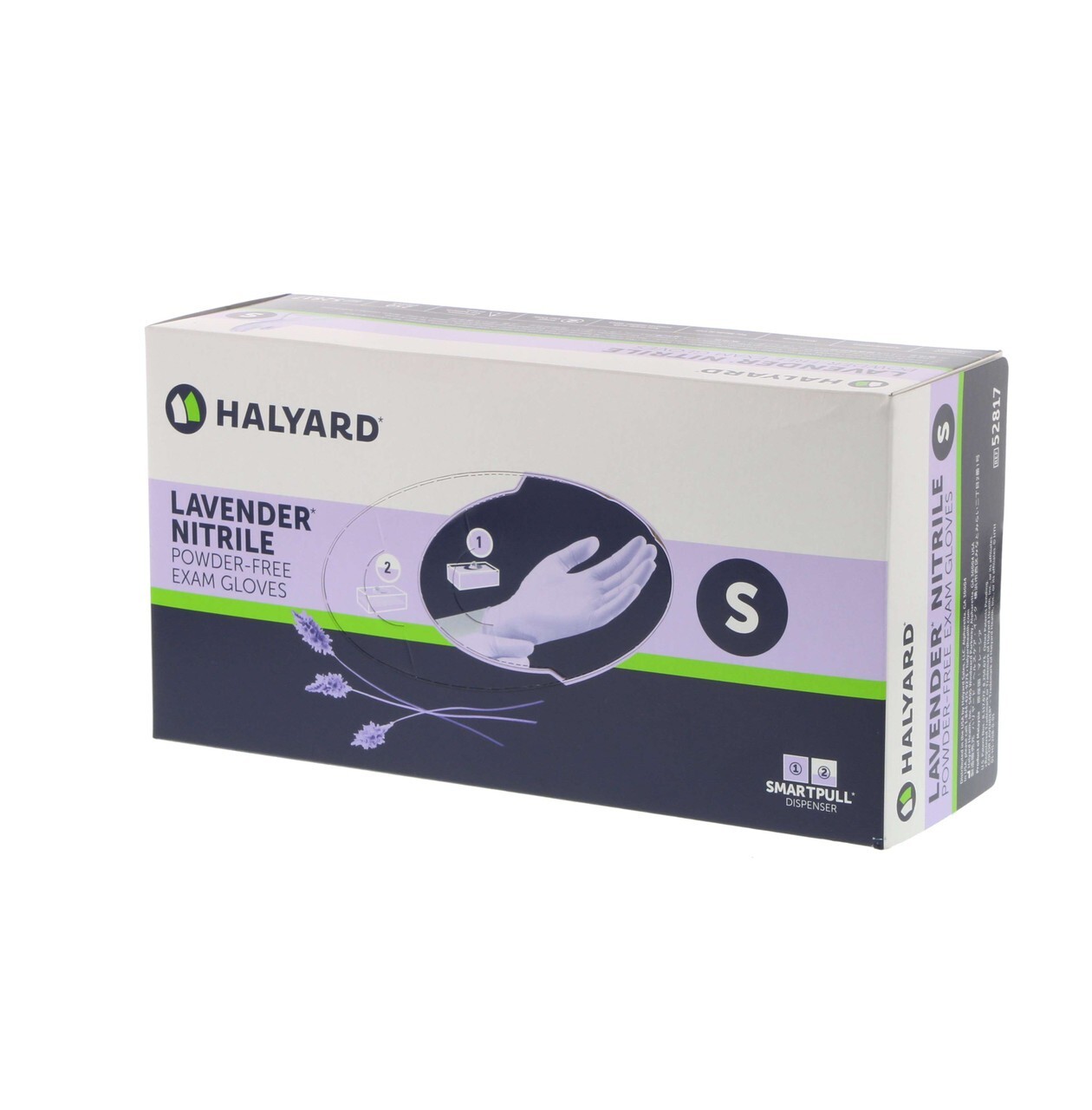 2 Boxes of 250, HALYARD Lavender Nitrile Exam Gloves, Powder-Free, Small.