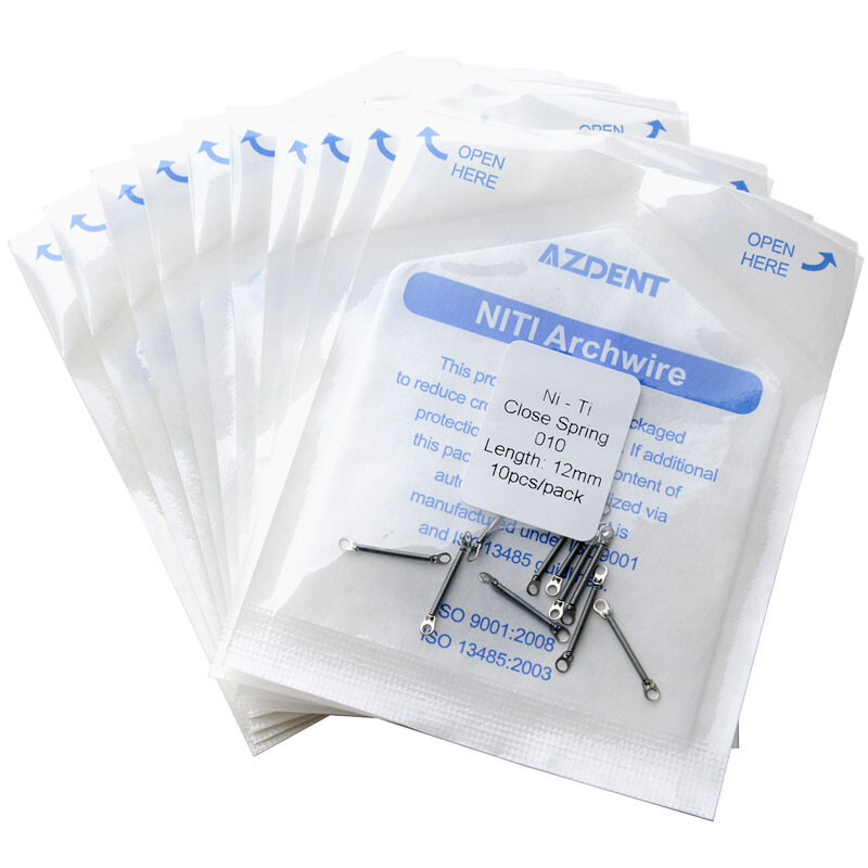 AZDENT Dental Orthodontic Niti Closed Coil Spring High Resilience 10pcs/pack