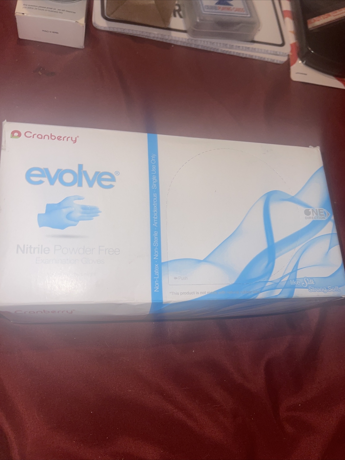 Cranberry 3307 Evolve 100 Nitrile Exam Gloves Powder Free 100/ pair Medium