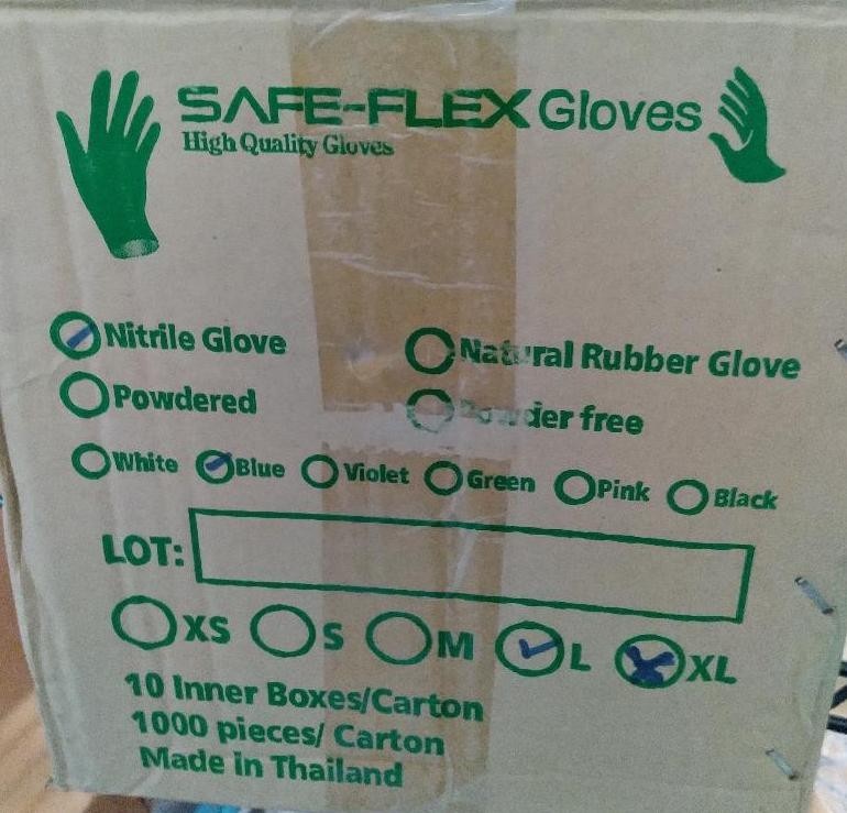Icon Global Safe-Flex Nitrile Powder-Free Gloves, Rough Texture, XL (1000/Cs)