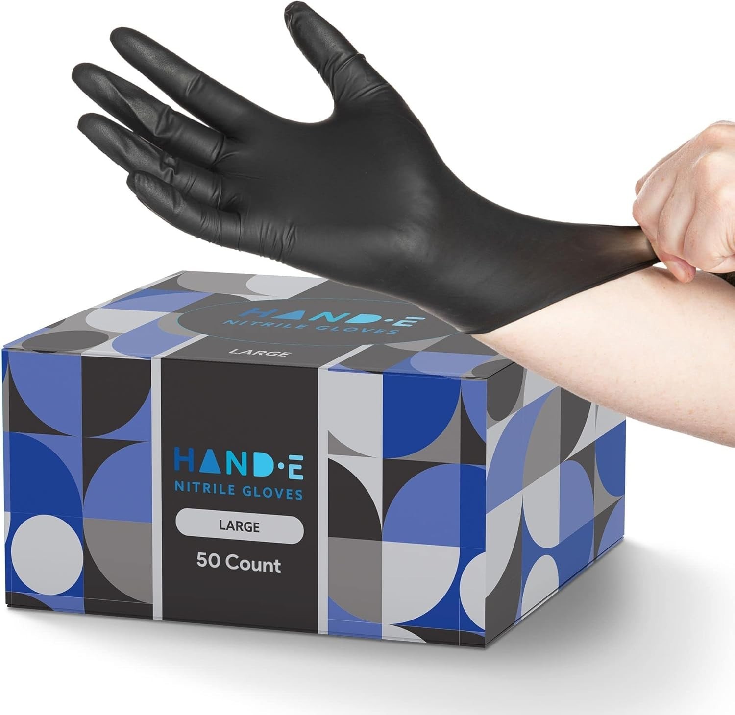 Black Nitrile Disposable Gloves Large BBQ Tattoo Dye Cooking Mechanic Gloves