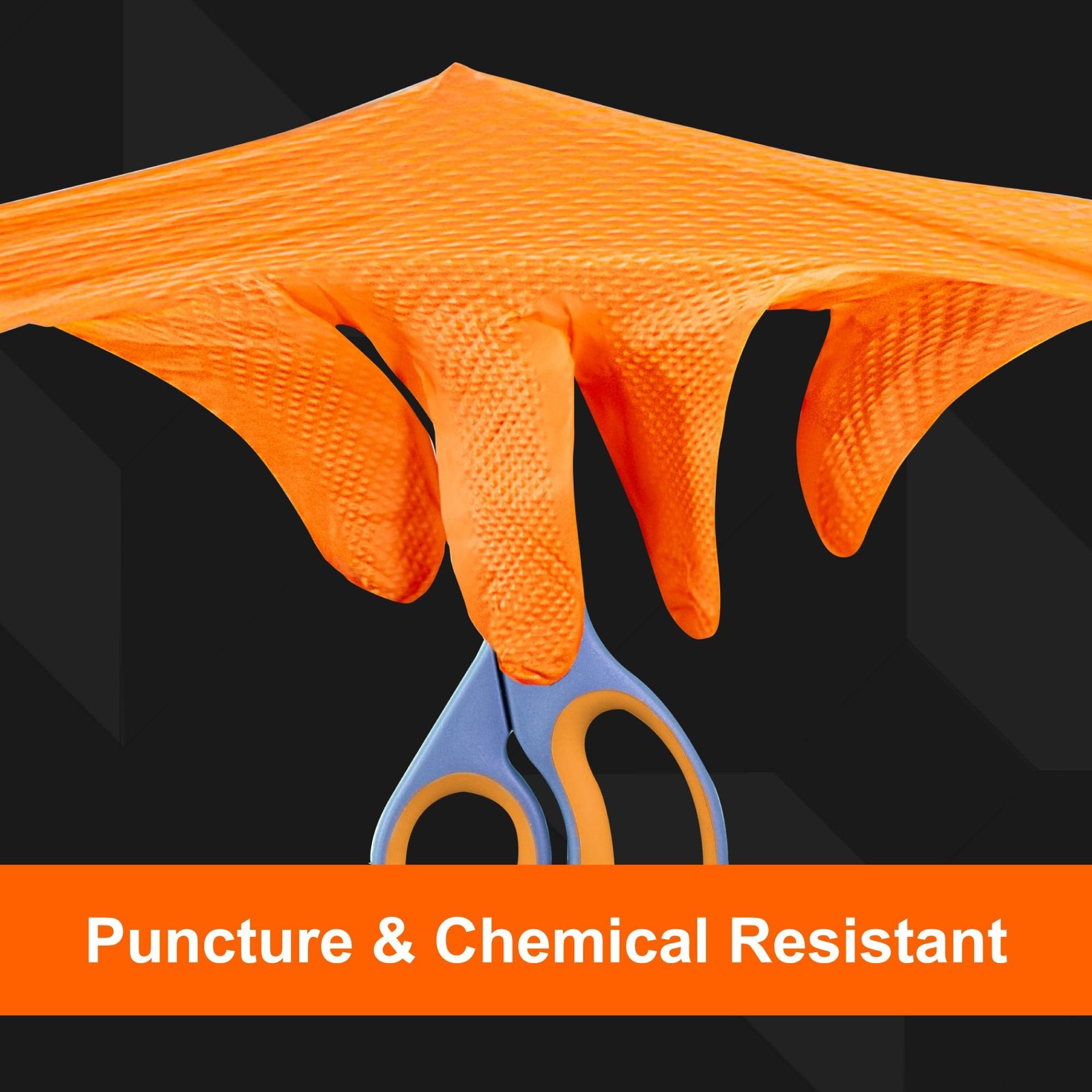 8 Mil Orange Nitrile Disposable Gloves Heavy Duty Mechanic Automotive Industrial