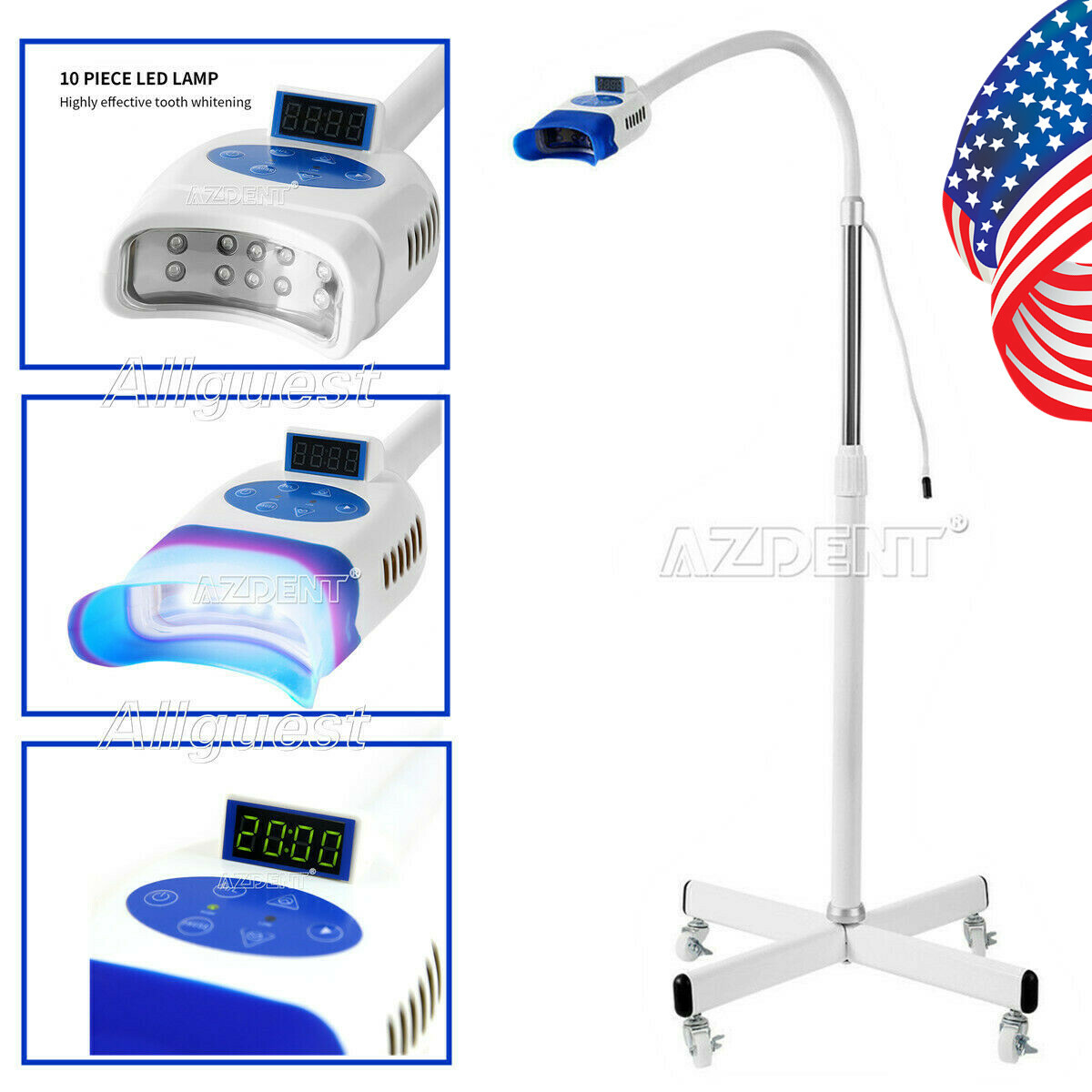 USA Dental Mobile Teeth Whitening Machine LED Light Lamp Bleaching Accelerator
