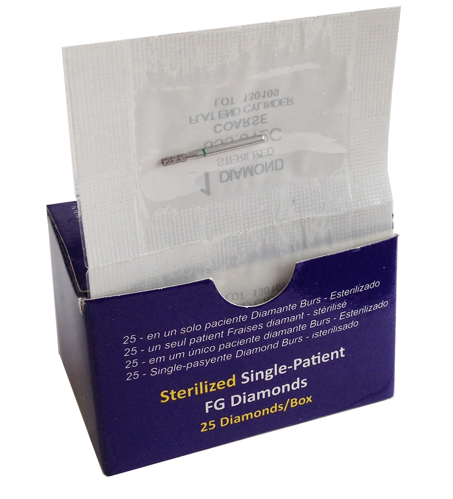 Single-Patient Use Diamond-Sterilized-881/014SC-Super Coarse (25 burs $0.9/bur)