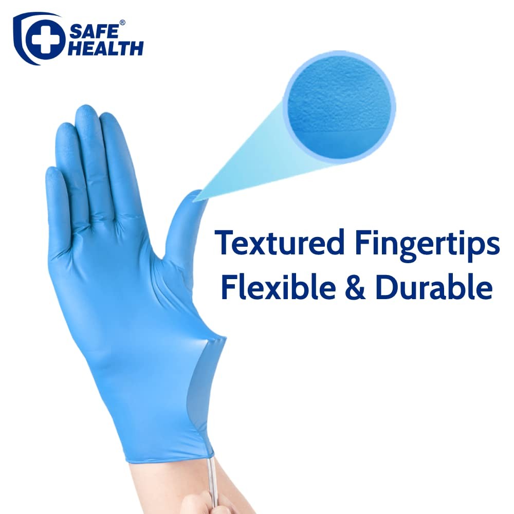 Medium Blue Nitrile Gloves Pack Of 100 Powder Free Latex Free Medical Use