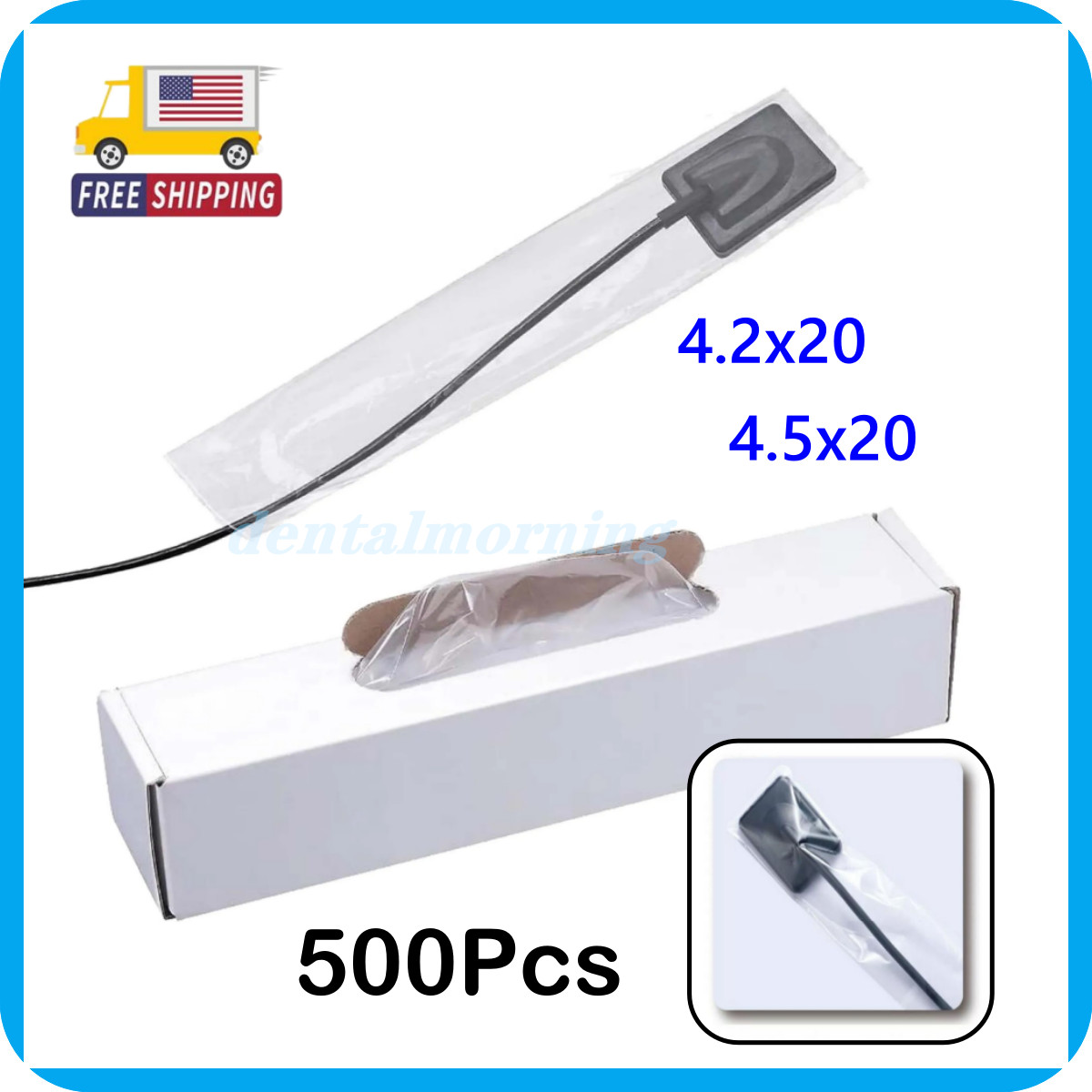 500Pcs/Box Dental Digital X-Ray Sensor Sleeves Barrier Sheaths Size 1 or 2